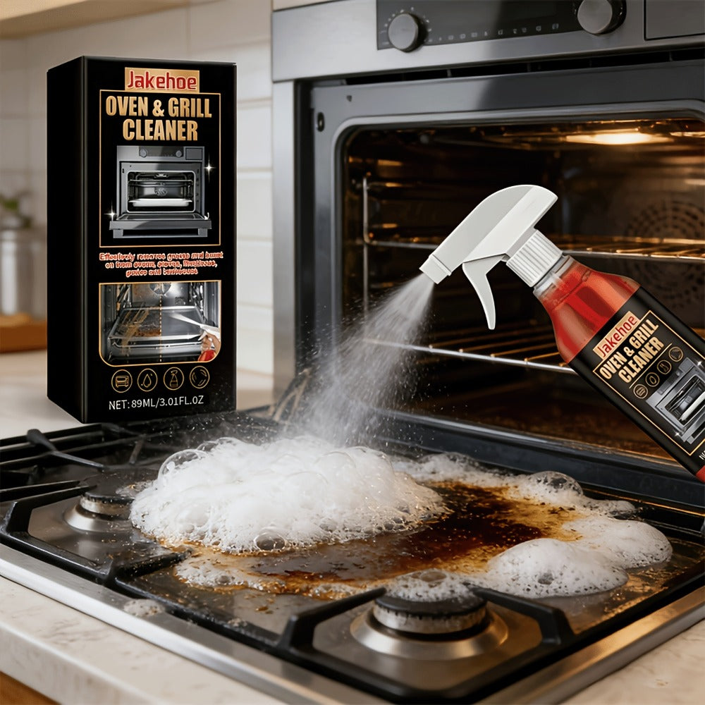 Oven Cleaner Foam Spray 3-Pack Heavy Duty Stove & Grill Degreaser Removes Stubborn Baked-On Grease Stains Gentle Formula Safe for Ovens Stoves Grills