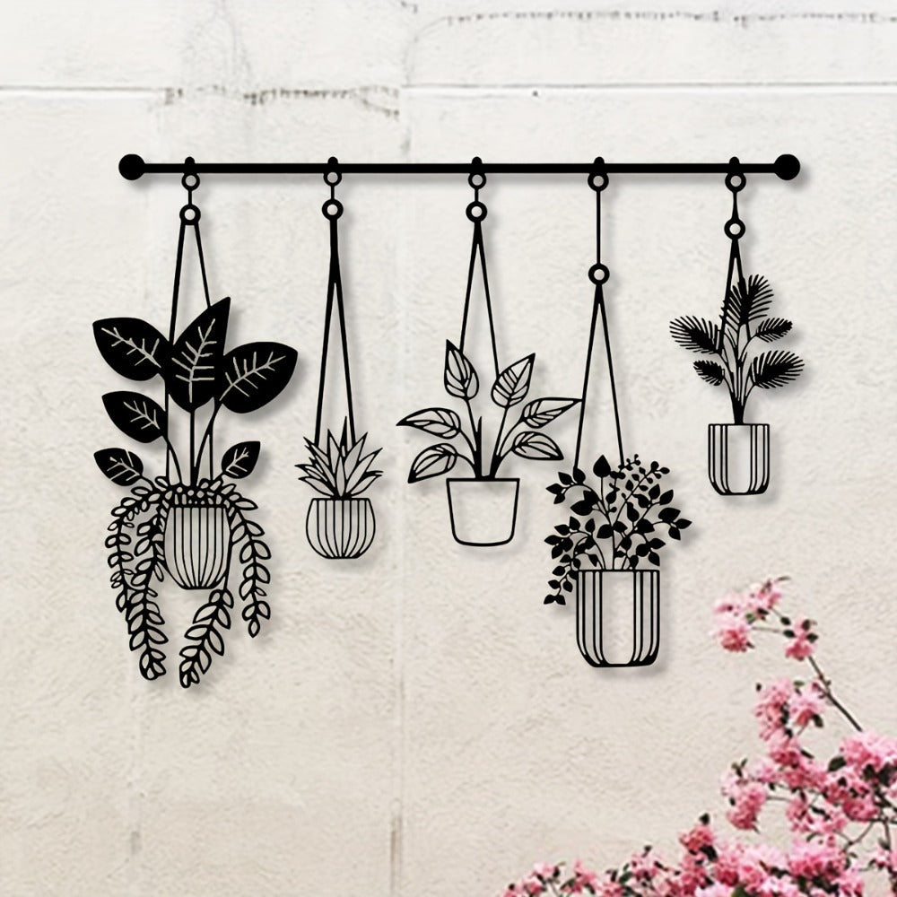 Metal Flower Wall Art Rustic Farmhouse Decor, Minimalist 3D Floral Wall Sculpture for Living Room Bedroom Bathroom Dining Room, Boho Wall Decor Housewarming Gift