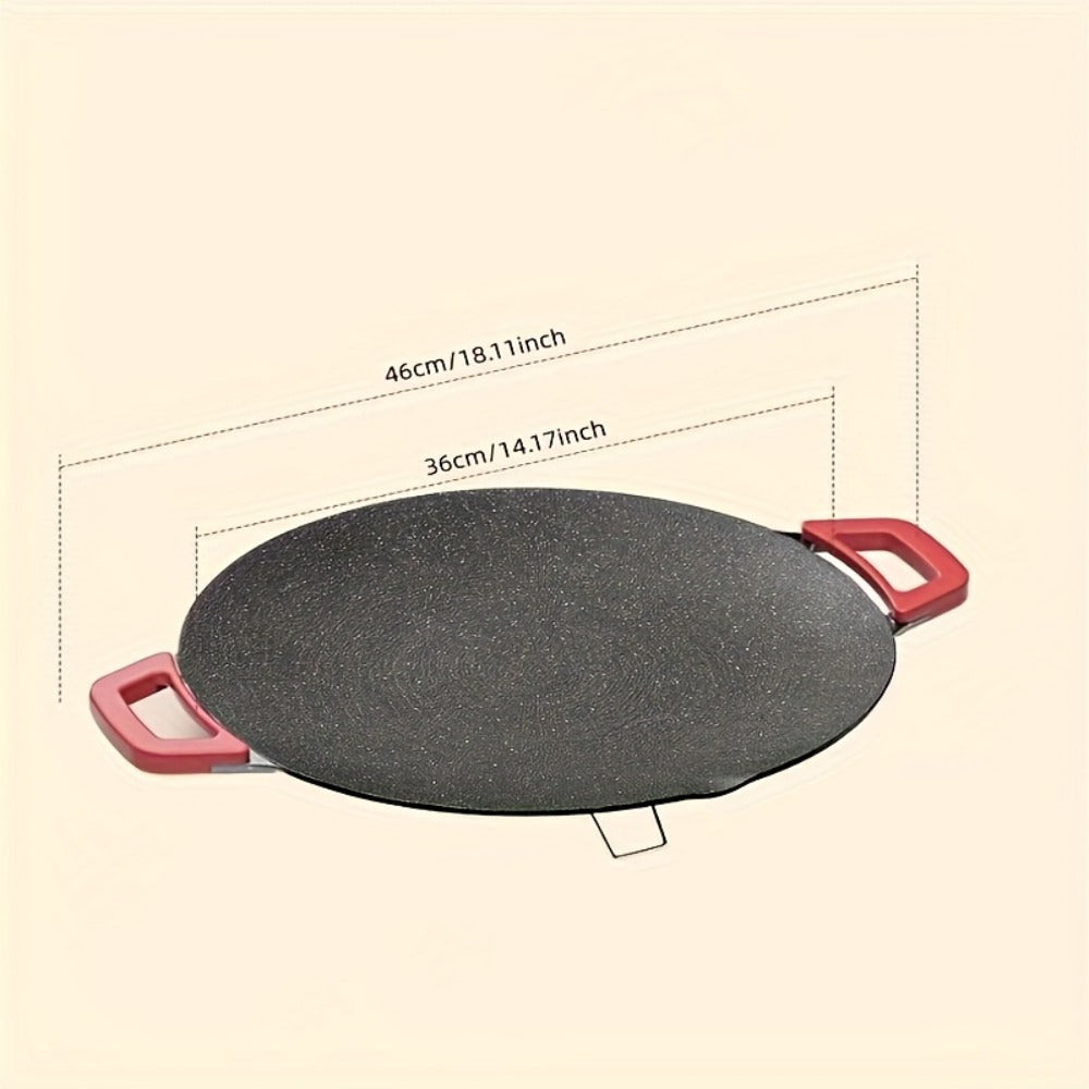 Electric Griddle Maifan Stone Non-Stick Coating 5-Speed Temperature Control - Indoor Electric Baking Pan with Red Handle, Easy Clean, for Pancakes Eggs Steak BBQ - 18¡±/19¡±/Square 26.9¡±