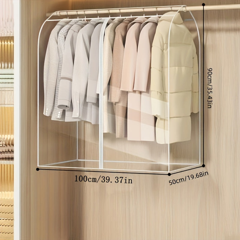 Garment Bag Transparent Hanging Clothes Dust Cover with Zipper, Thickened Waterproof & Washable Storage Bag for Coats, Dresses & Suits ¡ª Clear Closet Organizer, Multiple Sizes