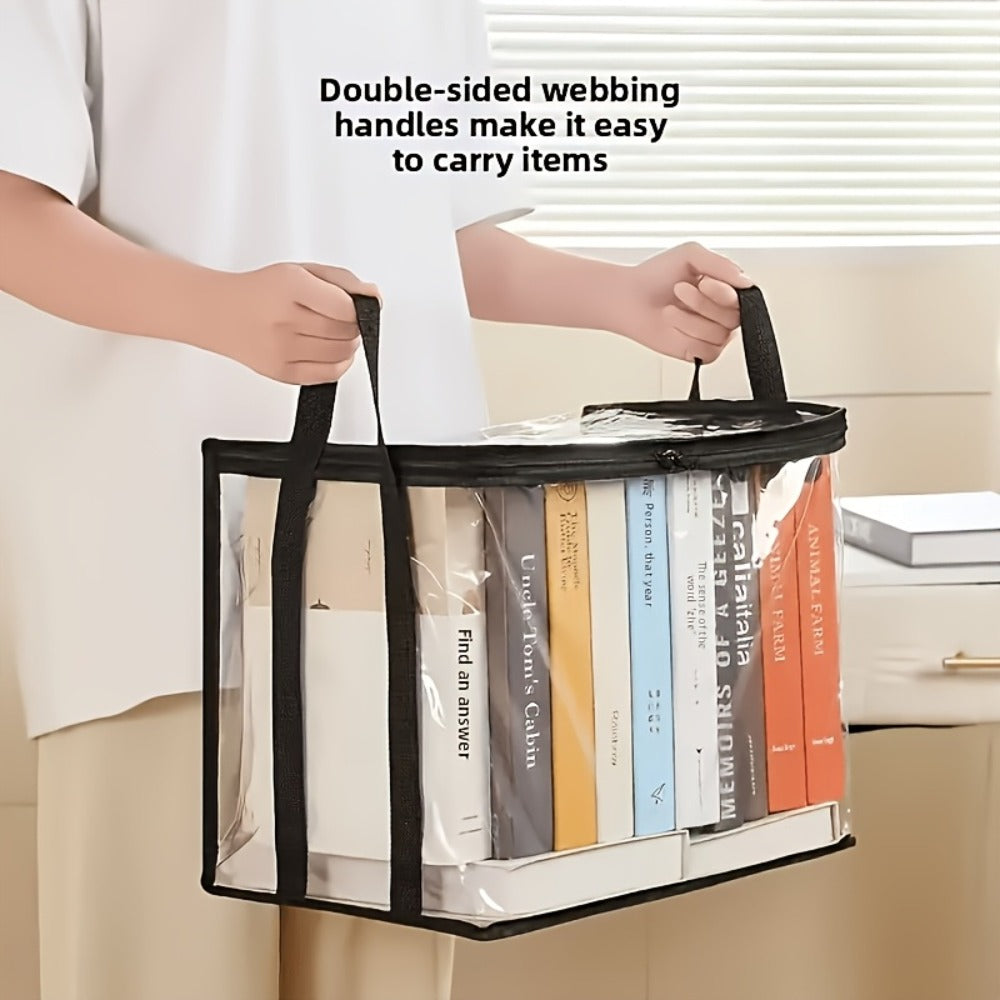 Clear Plastic Storage Box with Snap-Fit Lid, Stackable Organizer Bins 3 or 4 Pack, Large Capacity Heavy Duty Containers for Clothes Books Bedding Snacks, Home Office Travel Space-Saving Storage