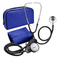 Aneroid Sphygmomanometer & Stethoscope 2-in-1 Set - Manual Blood Pressure Monitor with Nylon Cuff, Fixing Clip, Stethoscope, Portable Case & Accessories, Emergency BP Kit for Medical & Home Use