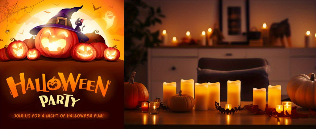 Flameless LED Candles 24pcs with 4 Remote Controls Timer Waterproof IP44 Battery Operated 4 5 6 Inch Warm White for Wedding Halloween Home Decor Indoor Outdoor
