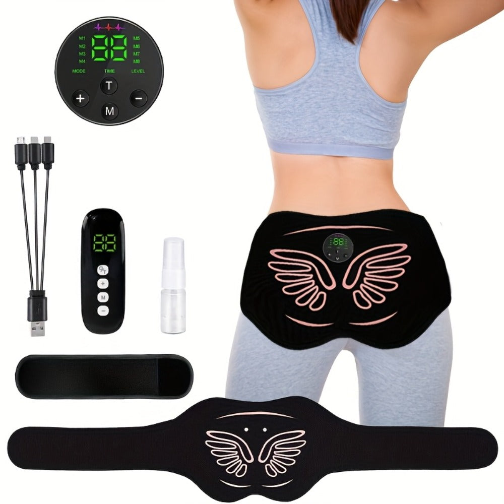 EMS Hip Trainer & Butt Muscle Stimulator with Remote Control, Rechargeable Electric Peach Butt Shaper for Women, Home Gym Glute Toning & Muscle Recovery Massager, Comfortable Wearable Fitness Device
