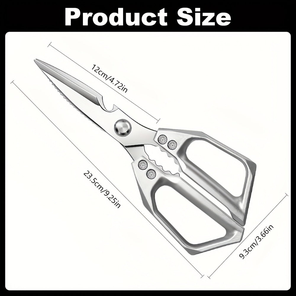 Professional Kitchen Scissors 304 Stainless Steel Heavy Duty Shears Ergonomic Multi-Purpose for Meat Bone Herbs Poultry Packaging Chef Daily Use