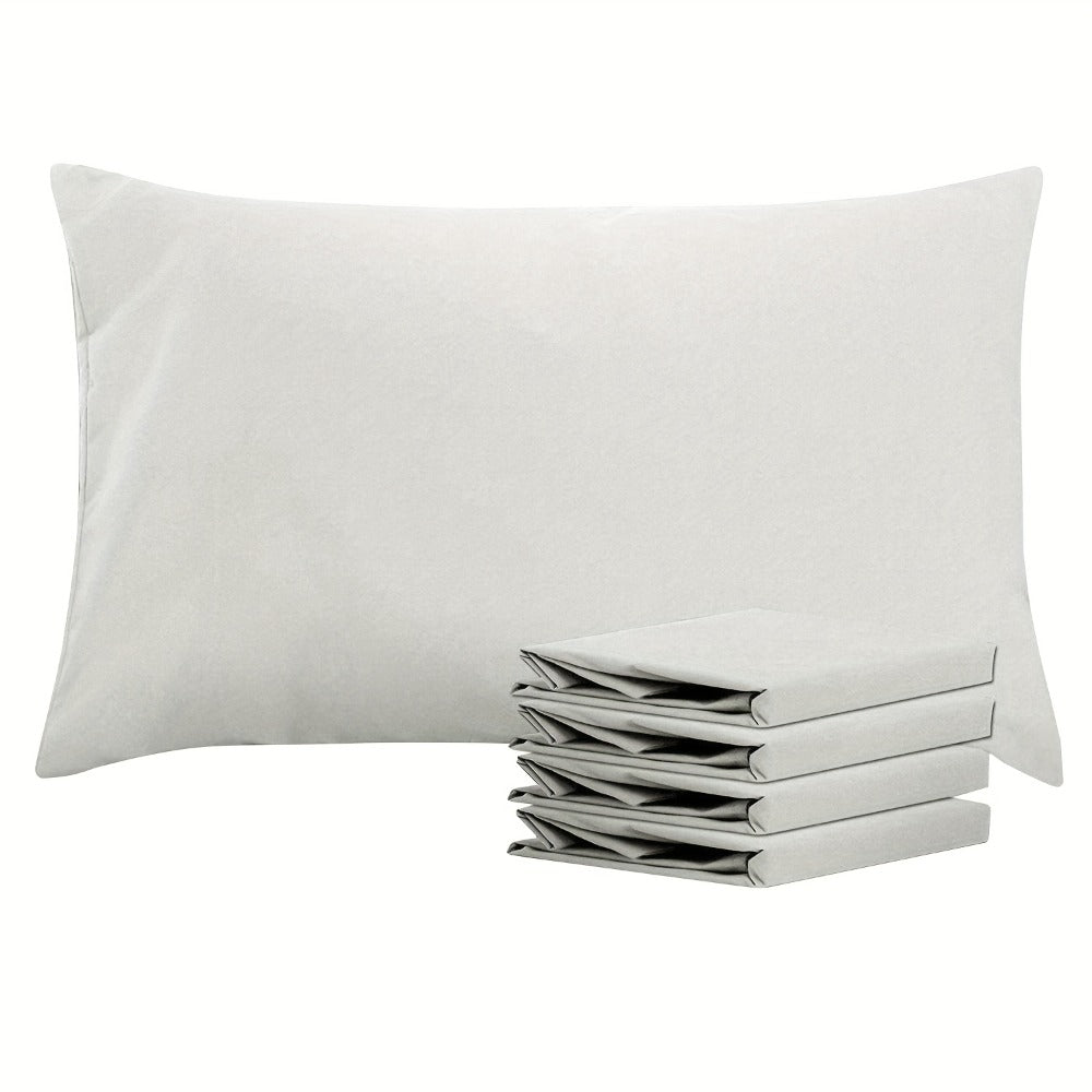 Pillowcases 4 Pack Queen 20x30 ¨C Brushed Microfiber Soft Wrinkle-Free Fade-Resistant Envelope Closure Solid Color 32 Colors