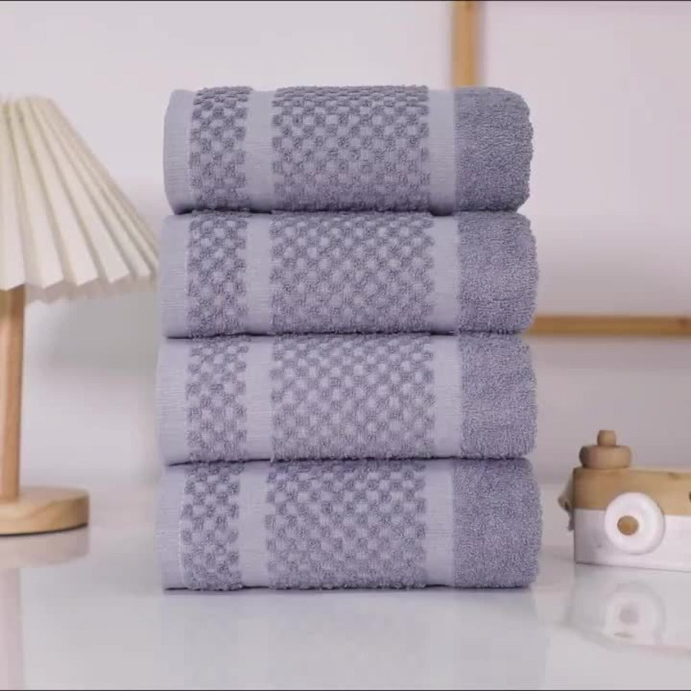 Luxury Towel Set 12 or 24 Piece Hotel Quality Cotton - Highly Absorbent Quick Dry Thick Bath Towels Hand Towels Washcloths | 7 Colors | Hotel Spa Gym Home Bathroom Essentials Gift Set