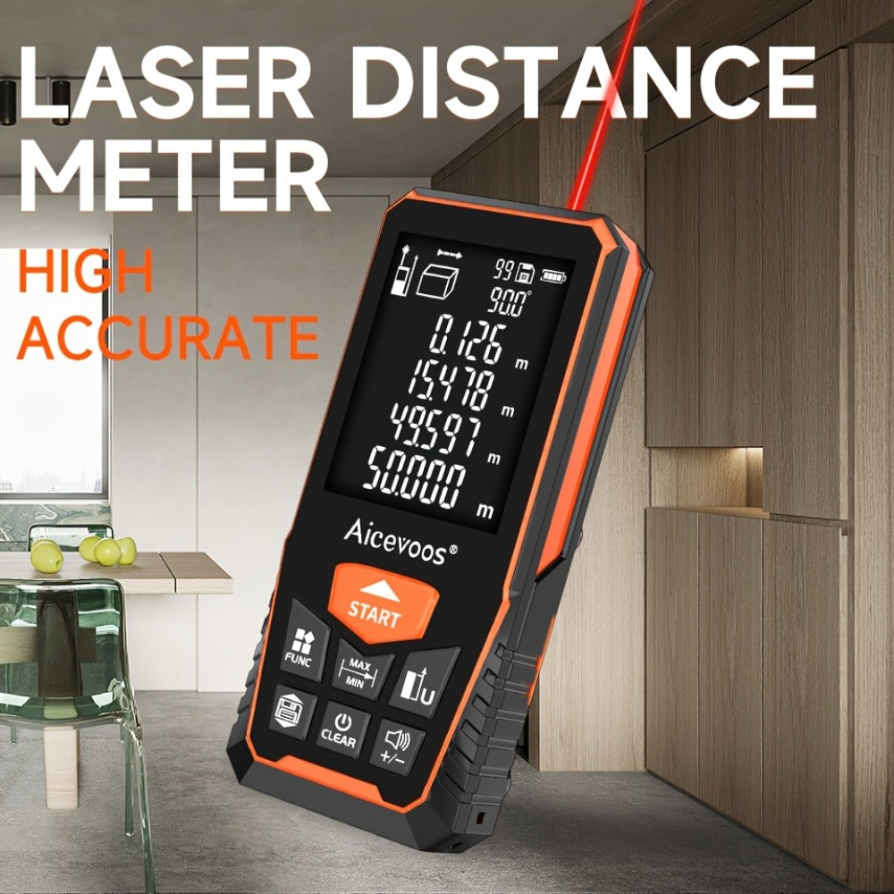 Digital Laser Rangefinder 50M 70M 100M 120M Laser Distance Meter Tape Measure Range Finder for Construction DIY Outdoor Contractor Gift
