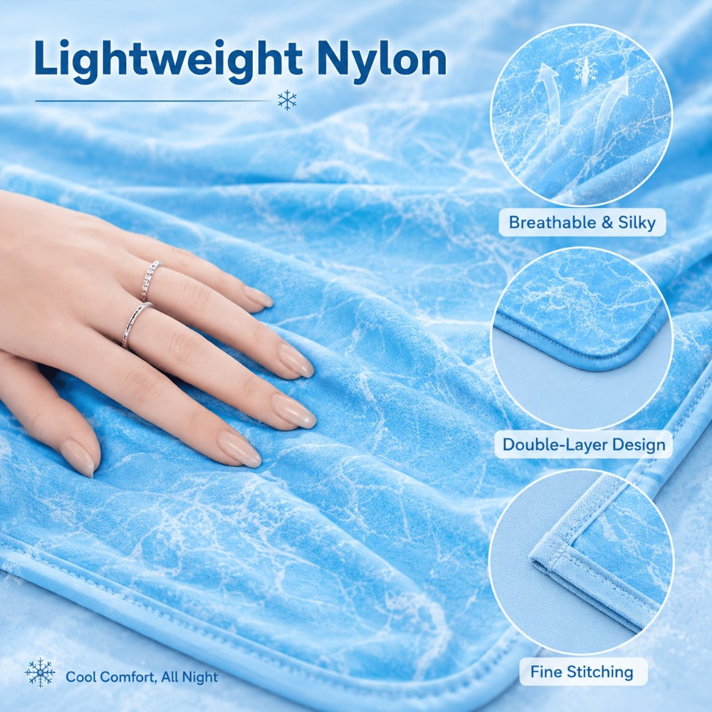 Cooling Blanket for Hot Sleepers - Summer Lightweight Breathable Throw Blanket Double-Sided Soft Cool Blanket for Bed Couch Sofa Night Sweats Hot Flashes Relief Tie-Dye & Solid Colors