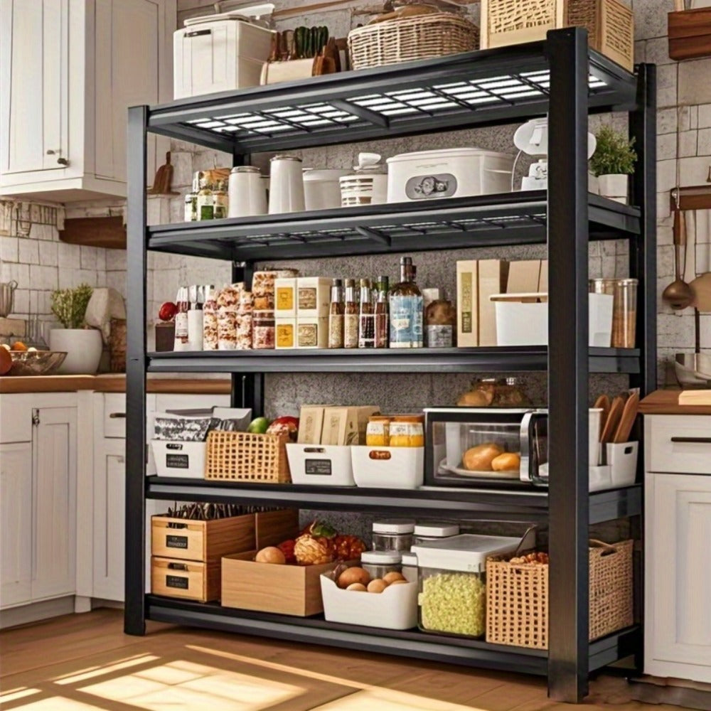 2500LBS Garage Storage Shelves Adjustable Metal Shelving 72¡± ¨C Upgrade Double Layer Column Commercial Grade Utility Rack | 5-Tier Steel Shelf for Warehouse, Basement, Kitchen & Pantry | 35.5¡±W ¡Á 16¡±D ¡Á 72¡±H Black