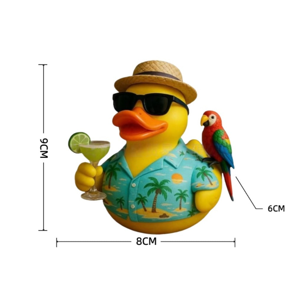 Resin Duck Figurine Tabletop Decor ¨C Beach Style Ornament, Handcrafted Home Decoration, Thanksgiving Gift for Friends & Car Accessories
