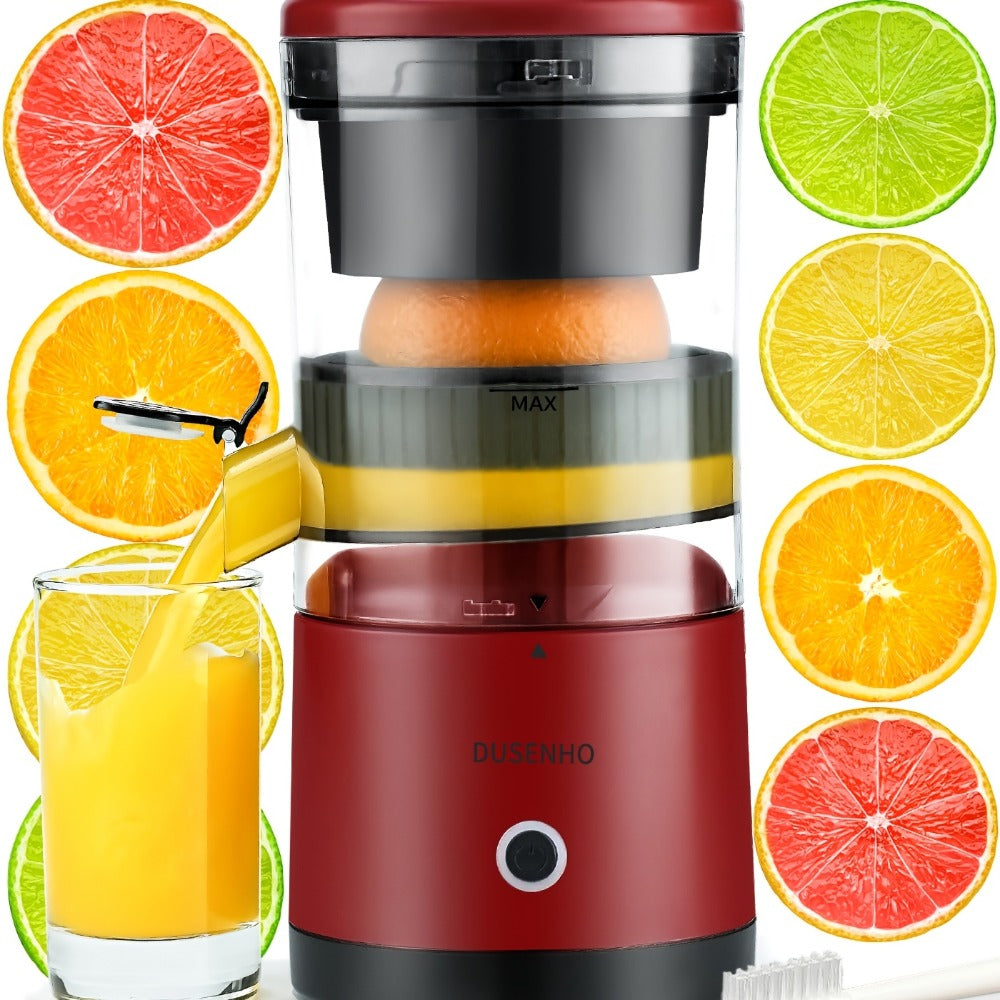 Electric Citrus Juicer Rechargeable USB-C ¨C Portable Electric Orange Juicer Machine with 45W Motor, BPA-Free, Quiet Operation, Cleaning Brush Included, for Orange Lemon Lime
