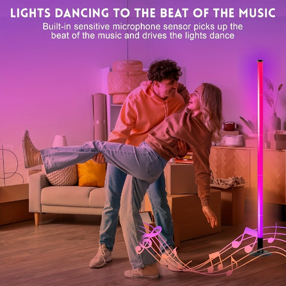 RGB Floor Lamp with Remote Control USB Powered | Color Changing LED Corner Lamp with Adjustable Brightness ¨C Modern Space-Themed Ambient Light for Living Room & Bedroom