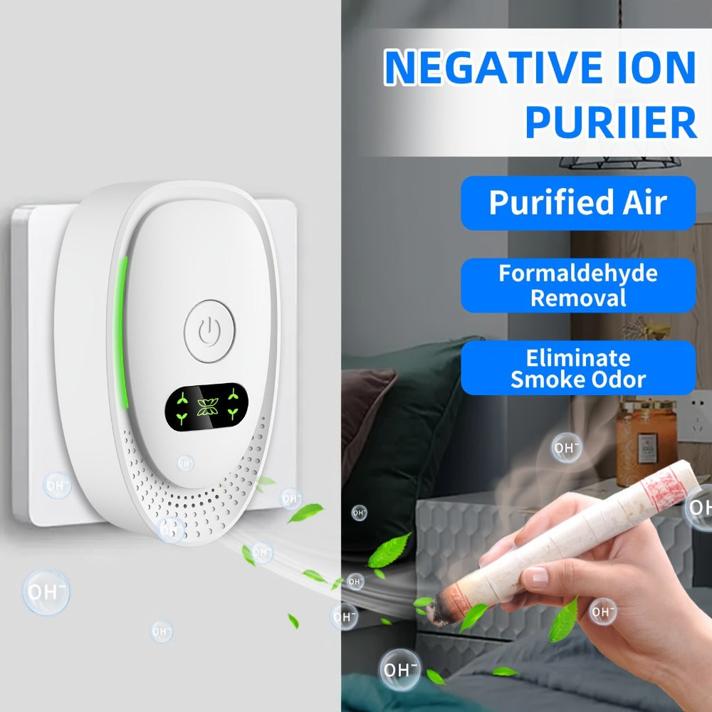 Portable Ozone Air Purifier & Sanitizer | Formaldehyde, Smoke & Dust Eliminator for Home, Office, Car & Bedroom | Low Power Allergy Relief Air Cleaner | 2pc & 8pc Pack | Black & White