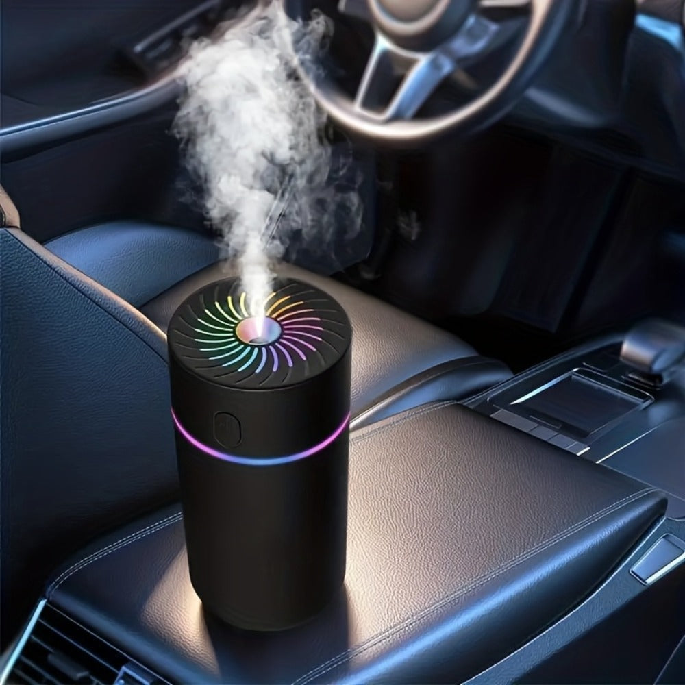 USB Cool Mist Humidifier with Color-Changing Night Light, Portable Desktop Car Aromatherapy Humidifier Nano Fine Mist Facial Steamer, Filter-Free Continuous Intermittent Atomization for Bedroom Office Travel
