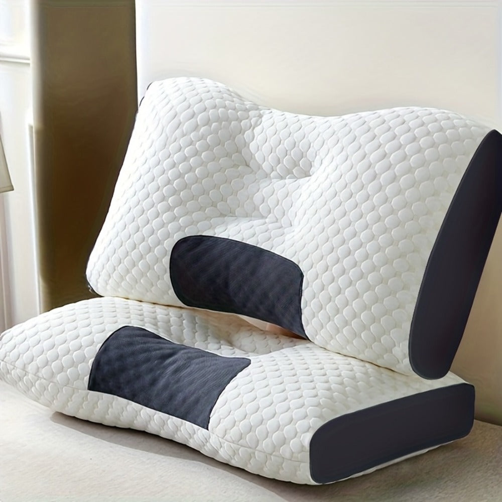 Ergonomic Neck Pillow 2-Pack Orthopedic Contour Support, Removable Zippered Cover, Breathable Fabric, All-Season Cervical Spine Relief, Neck & Shoulder Massager Pillow