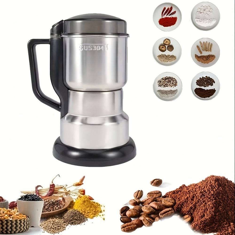 Electric Grain Grinder Mill ¨C High-Speed Spice Coffee Herb Grinding Machine with Powerful Motor, Compact Design for Home Kitchen Use, 1 or 2 Piece Set Available