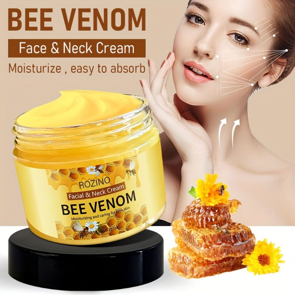 Bee Venom Face & Neck Lifting Firming Cream 150g with Hyaluronic Acid & Vitamin E ¨C Anti-Aging Moisturizer for Tightening, Hydrating & Smoothing Skin