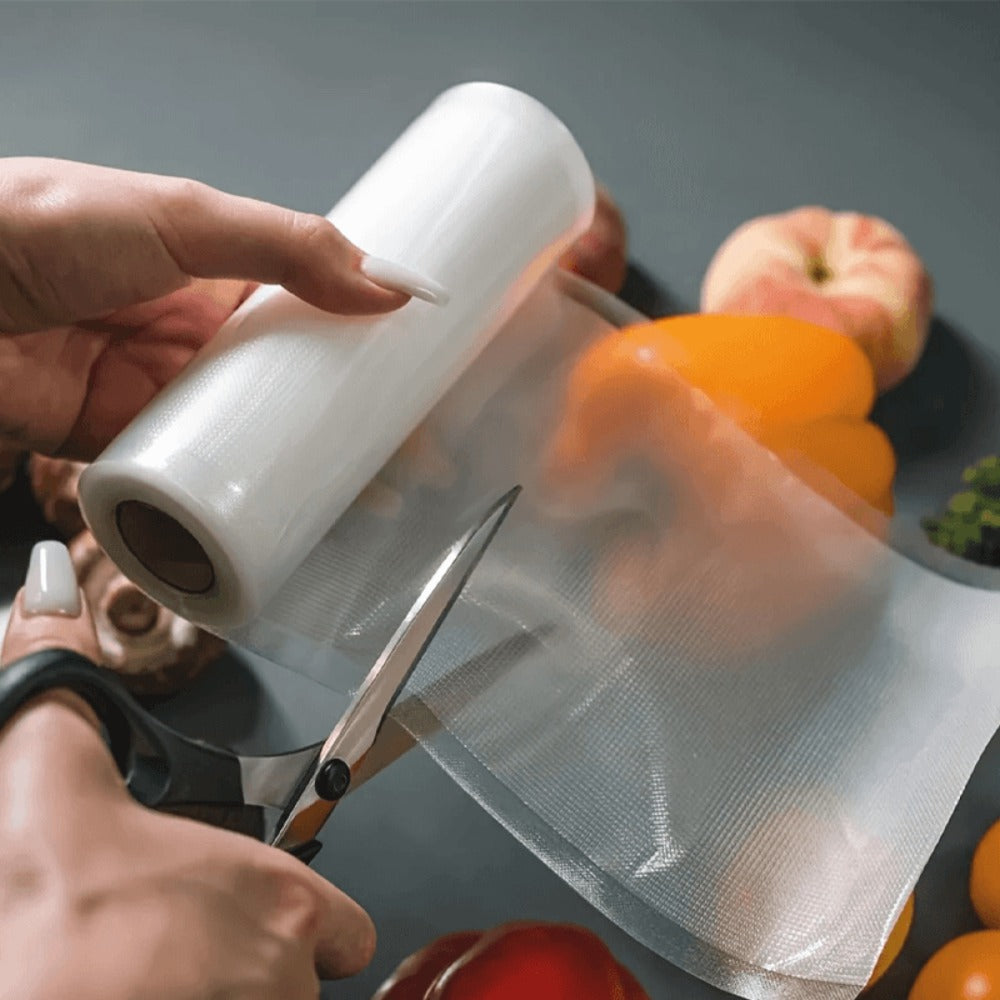 Vacuum Sealer Bags Reusable Airtight Food Storage Bags Multiple Sizes ¨C No Power Needed, Keep Meat, Fruits & Vegetables Fresh Longer, BPA-Free Roll Bags for Kitchen Organization & Meal Prep