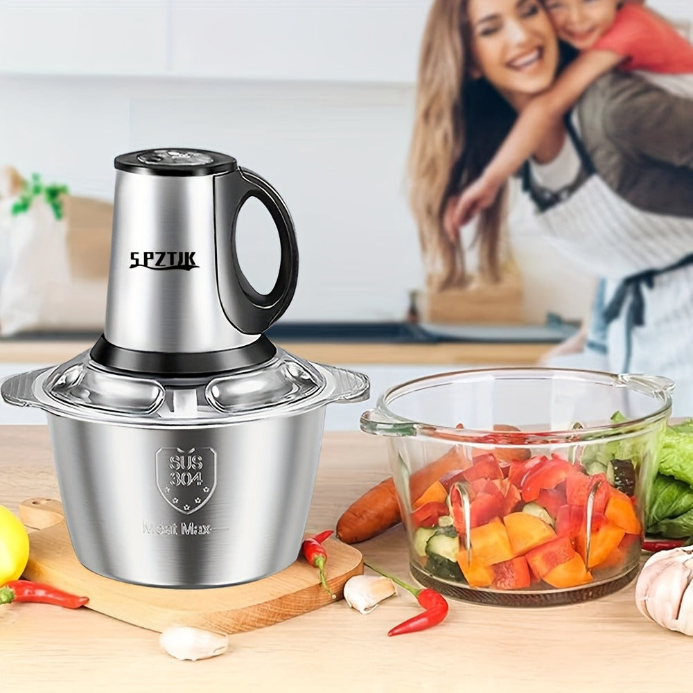 Electric Food Chopper with 2 Bowls & Dual-Level Blades ¨C Mini Food Processor for Grinding Meat Chopping Nuts Salad Prep ¨C Upgraded Compact Kitchen Chopper for Home Use