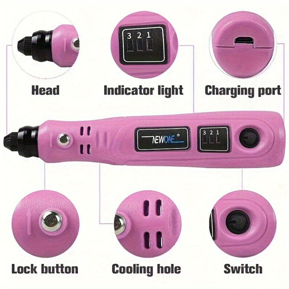Cordless Rotary Tool Kit 3.6V USB Charging ¨C Sanding Polishing Drilling Engraving Multi-Purpose Power Tool for Home Workshop Hobbyists 25/53/86 Pcs