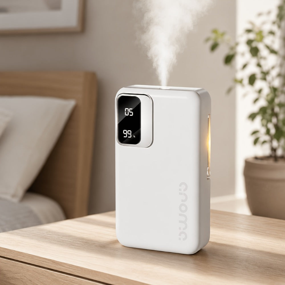 Aromatherapy Diffuser Smart Digital ¨C 1800mAh 7-Speed Sonic Essential Oil Diffuser Humidifier with USB Charging, Digital Display, Fine Mist for Bedroom Bathroom Office Home, Up to 20 Days Use