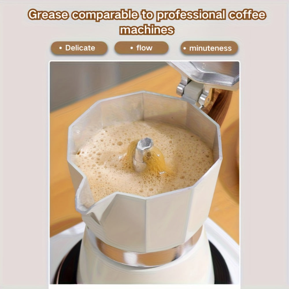Moka Pot Stovetop Espresso Maker 150ml Classic Aluminum Italian Coffee Pot for Home Brewing Camping Cuban Cafe Style Easy to Use and Clean Multiple Colors Available