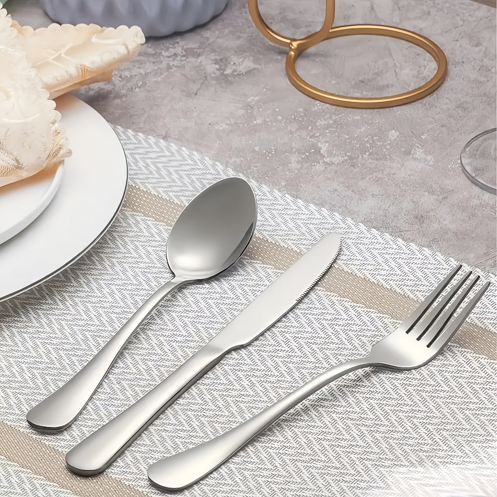 Stainless Steel Silverware Set 20 or 60 Piece ¨C Heavy Duty Commercial Grade, Dishwasher Safe, Rust-Proof & Non-Toxic Bulk Kitchen Tableware with Gift Box for Restaurant, Wedding & Home