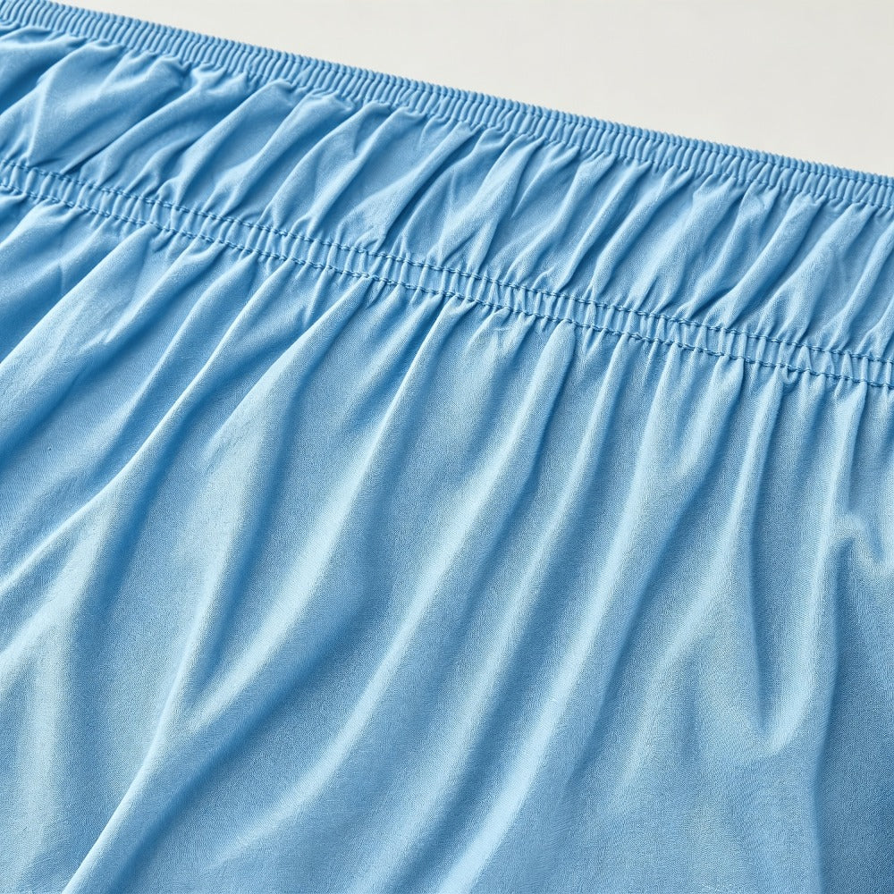 Bed Skirt Elastic Wrap Around Ruffle - 15 Inch Drop Microfiber Dust Ruffle, Adjustable No-Lift Fit, Fade Resistant Machine Washable, Hotel Quality Bedskirt for Twin Full Queen King, 30 Colors