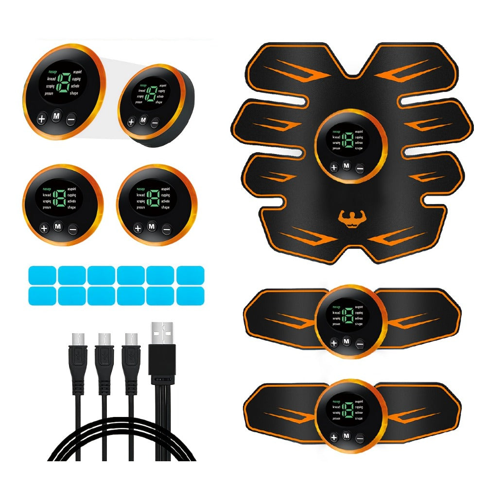 EMS Muscle Stimulator Abdominal Trainer Electric ABS Toning Belt for Core Strengthening Fat Burning Body Sculpting Home Gym Fitness Equipment for Men and Women