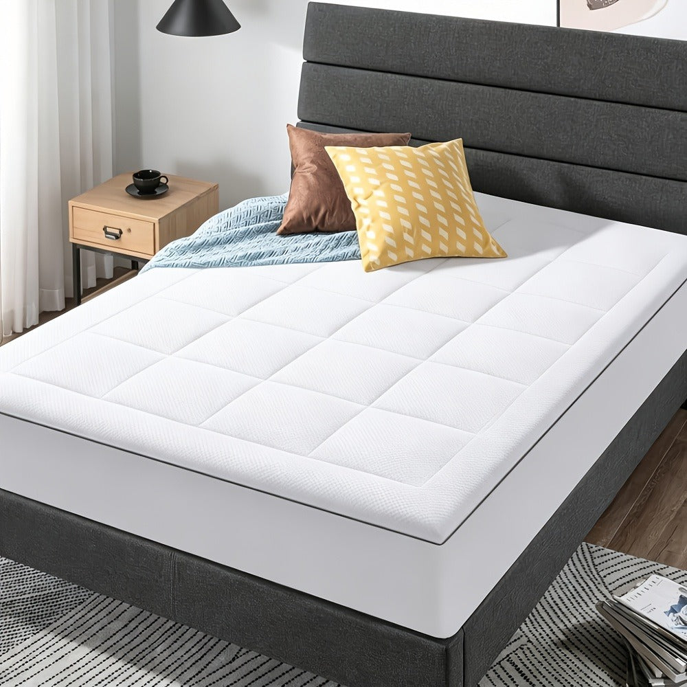 Cooling Mattress Topper Plush Pillow Top Down Alternative Overfilled 8-21 Inch Deep Pocket Machine Washable Twin Twin XL Full Queen King California King