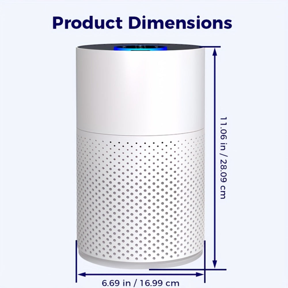 Air Purifier for Home with H13 True HEPA Filter, 3-in-1 Filtration for Allergies Pets Hair Smoke Dust Odors Pollen, Sleep Mode Bedroom Air Purifier for Pet Dander Smokers & Large Room