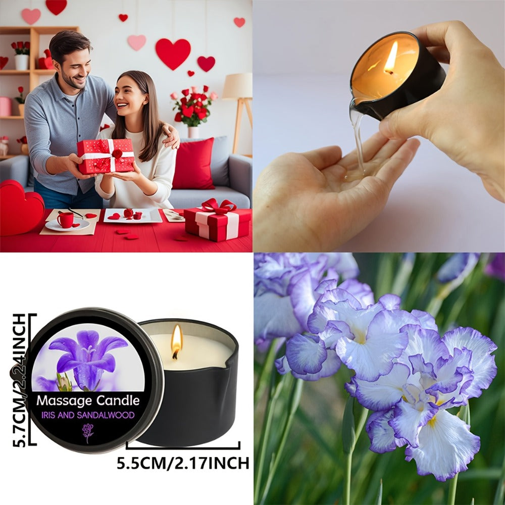 Luxury Soy Wax Candle 2-in-1 Massage Body Oil Essential Oil 20+ Scents 1pc 2pcs 6pcs Warm Moisturizing Lotion Spa Nail Salon Wedding Valentine Christmas Gift