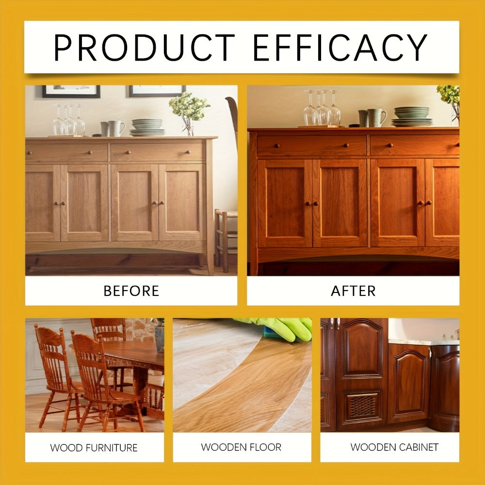 Wood Floor Beeswax Care Spray 4oz Hardwood Floor Cleaner Polish Scratch Repair 3-in-1 Aromatherapy Scent with Sponge and Towel for Hardwood Laminate Parquet