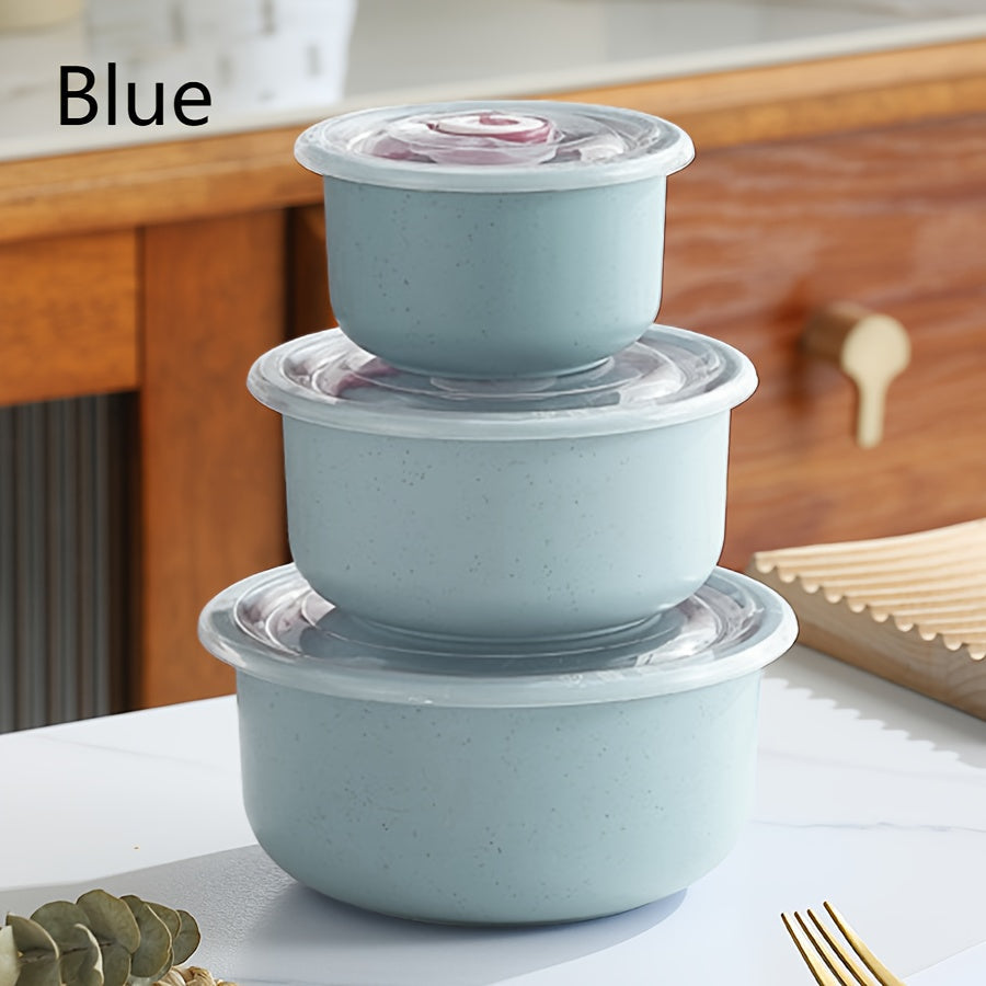 Refrigerator Food Storage Containers Airtight Stackable - Large Capacity Plastic Fridge Organizer Boxes for Fruit, Vegetable, Meat, Eggs & Dumplings, Fresh-Keeping Flip Lid, Easy to Clean, Set of 3/4
