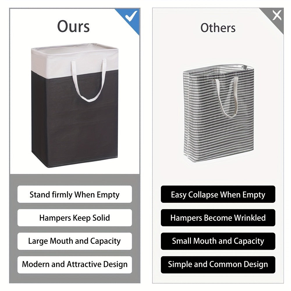 Collapsible Laundry Hamper with Lid ¨C 22.45 Gallon Large Foldable Laundry Basket Bin for Clothes, Bedroom Organizer & Toy Storage ¨C Black, Gray, 1-Pack & 3-Pack Options