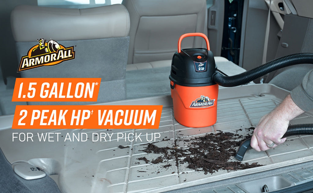 Portable Wet Dry Vacuum Cleaner 1.5 Gallon 2 Peak HP Shop Vac with Blower Function, Compact Car Interior Vacuum for Home Workshop Garage Auto Detailing
