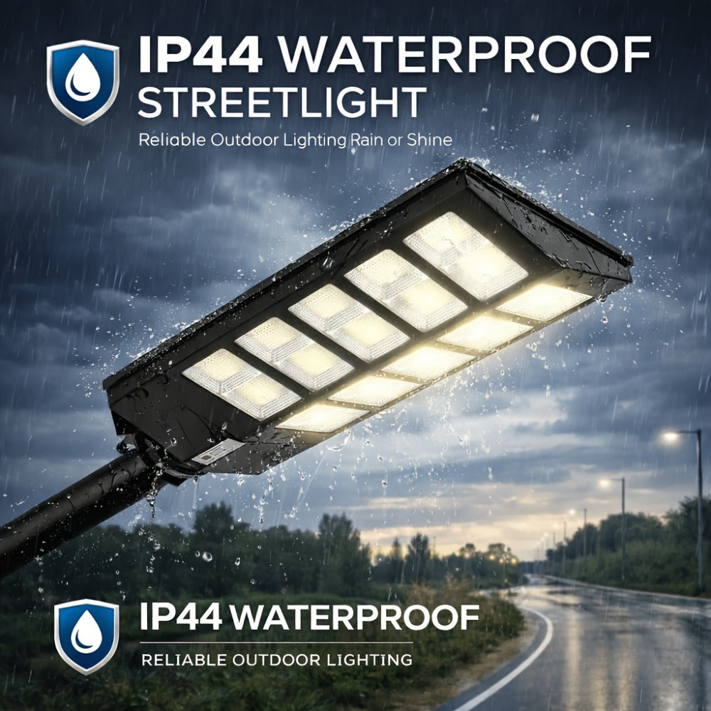 Solar Street Lights Outdoor 800 LED IP54 Waterproof with Motion Sensor ¨C 6500K Dusk to Dawn Flood Light, Remote Control, Adjustable Brightness & Timer for Parking Lot Yard Garage Driveway Rural Area