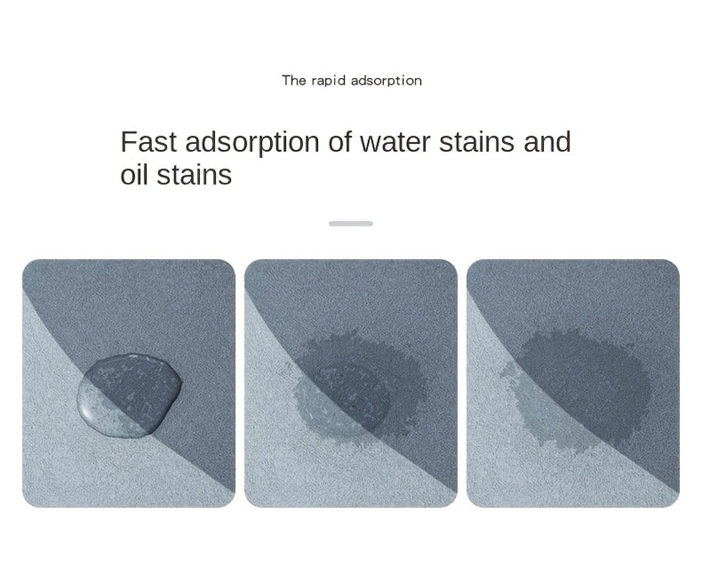 Kitchen Mat Set 2 Piece Anti-Slip Water Absorbent Thickened Diatom Mud Floor Mats for Kitchen Bathroom Entryway ¨C Wipe Clean Non-Slip Bath Rug Set, Door Mat & Sink Mat Combo