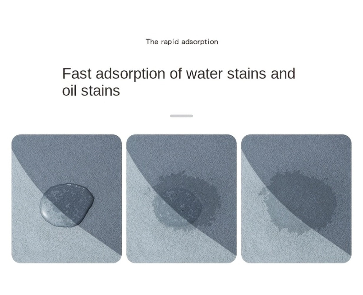 Kitchen Mat Set 2 Piece Anti-Slip Water Absorbent Thickened Diatom Mud Floor Mats for Kitchen Bathroom Entryway ¨C Wipe Clean Non-Slip Bath Rug Set, Door Mat & Sink Mat Combo