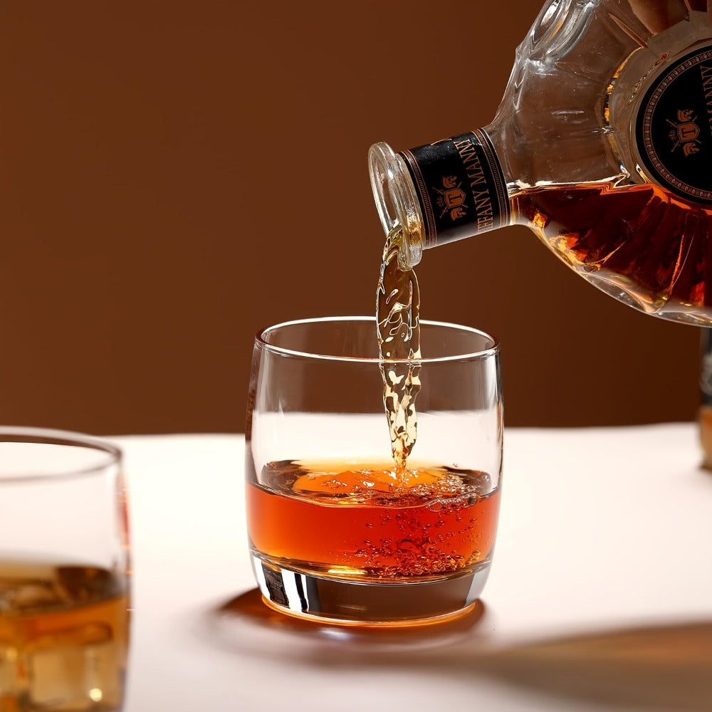 Whiskey Glasses Set of 6 ¨C Premium Crystal Bourbon Rocks Glasses 10.5oz, Clear Drinking Glasses for Scotch Cocktail Whisky Juice, Dishwasher Safe Glassware, Father's Day Gift for Men Dad