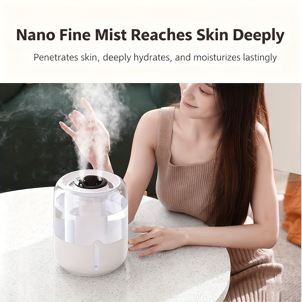 Large Room Humidifier Top Fill 1.8 Gallon 6.8L Tank Quiet Cool Mist Air Humidifier Easy to Fill and Clean Auto Shut-Off for Bedroom Home Office Plants