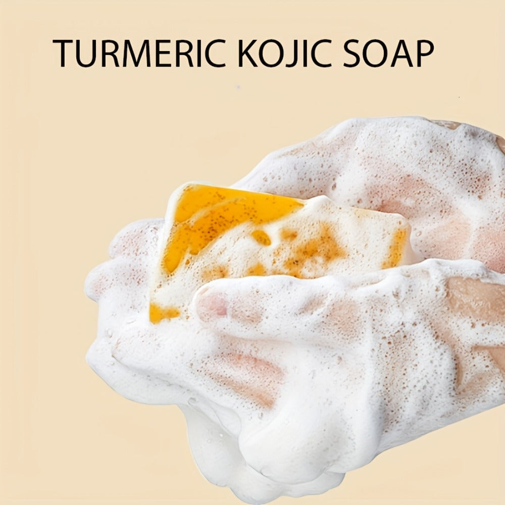 Turmeric Soap Handmade Bar ¨C Lemon, Quercetin & Vitamin E Natural Soap with Olive Oil, Deep Cleansing & Moisturizing, Brightening Body & Face Wash Soap, Turmeric Shampoo Bar for All Skin Types