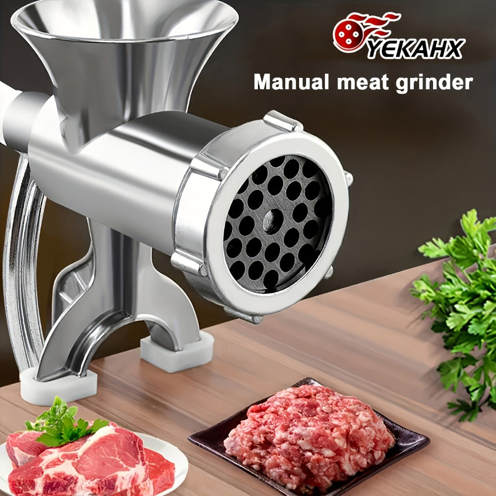 Manual Meat Grinder Hand Crank - Stainless Steel Heavy Duty Mincer & Sausage Maker for Home Kitchen, Hand Operated Food Grinder for Chopping Mixing Cutting, Versatile Kitchen Tool Great Gift Idea