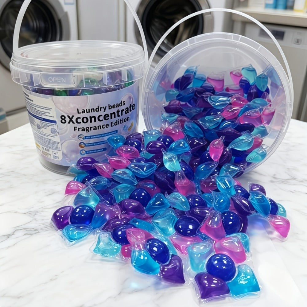 Laundry Pods 5-in-1 Scented Detergent Pods Powerful Stain Remover Long-Lasting Fragrance Each Pod Washes 8-12 Items 12g Per Pod Fabric Cleaner for Home