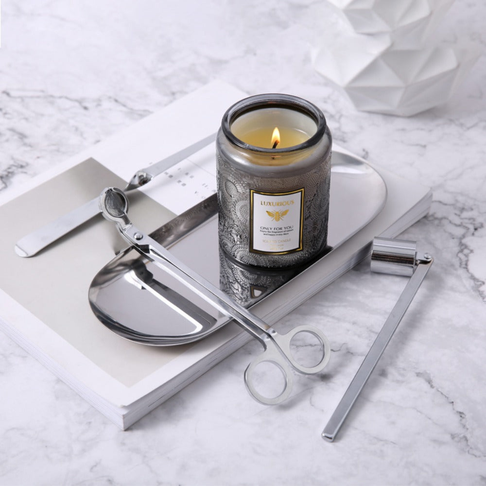 Scented Candle in Relief Glass Cup ¨C Aromatherapy Home Fragrance with Crystal Embellishment, Single Wick, Multiple Scents ¨C Jasmine, Tuberose, Amber, Sage & More