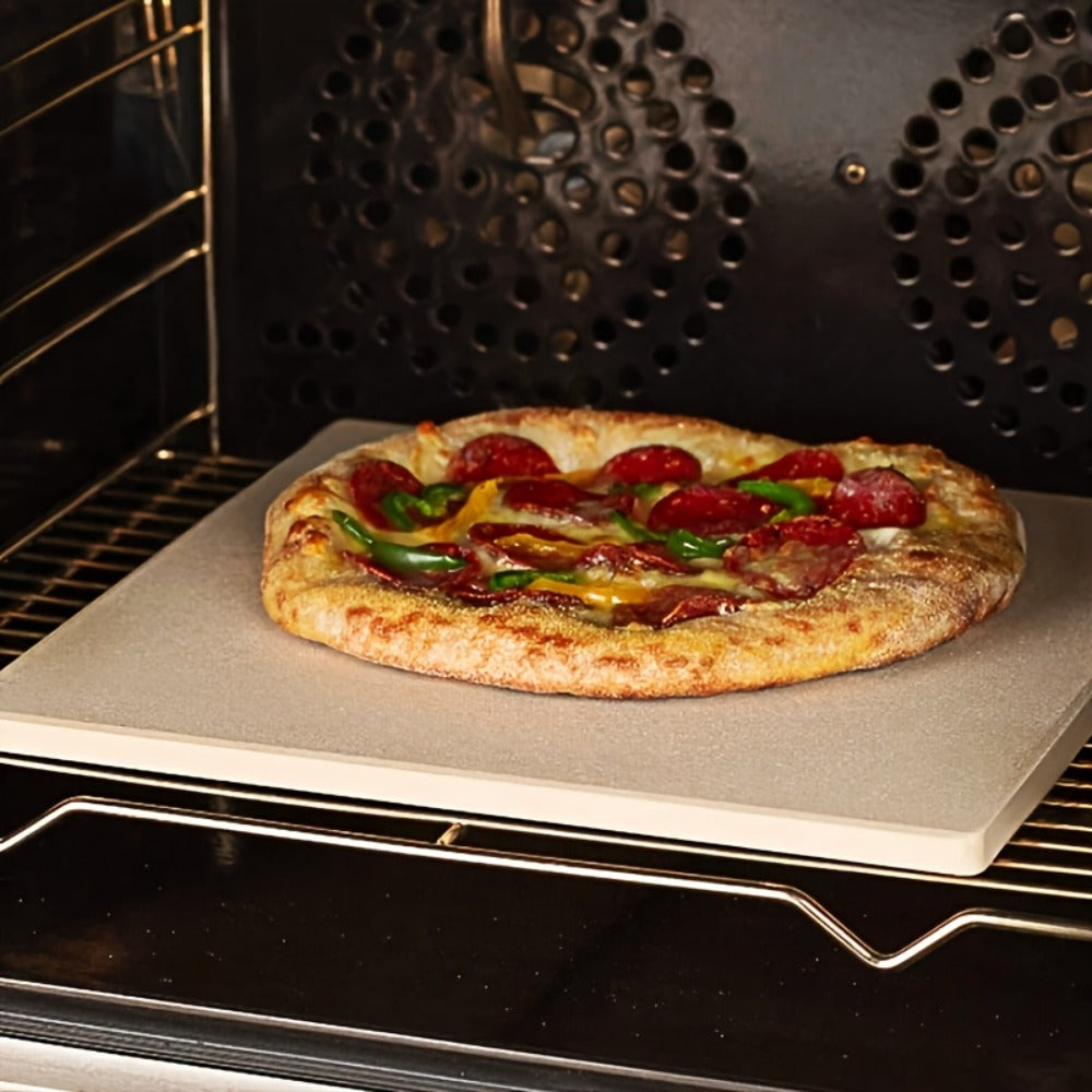 Pizza Stone for Oven and Grill Heavy Duty Cordierite Baking Stone Thermal Shock Resistant for Pizza Bread Rectangular 15x11.8 Inch Round 15 Inch