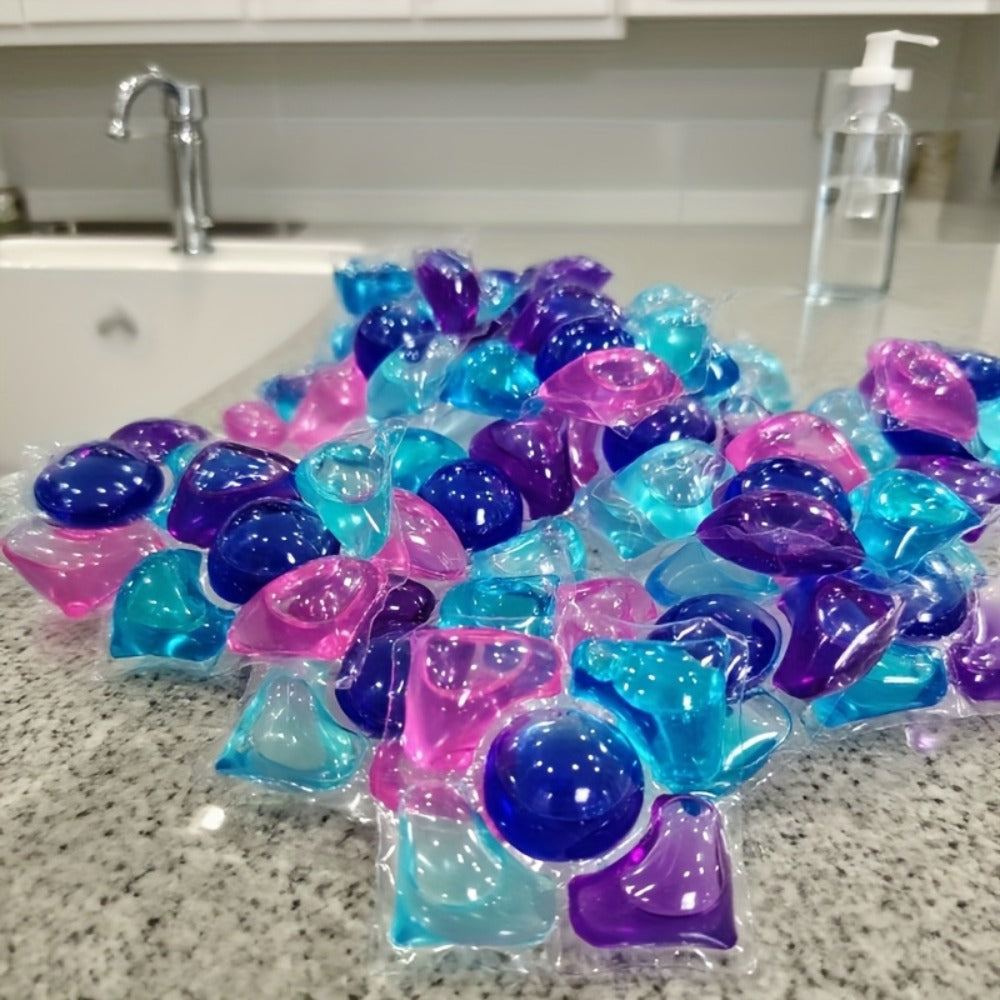 Laundry Pods 5-in-1 Scented Detergent Pods Powerful Stain Remover Long-Lasting Fragrance Each Pod Washes 8-12 Items 12g Per Pod Fabric Cleaner for Home