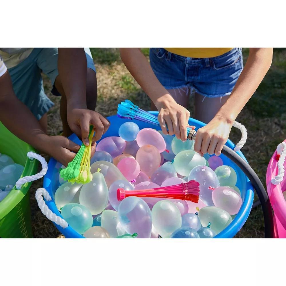 Rapid-Fill Self-Sealing Water Balloons 105+ 205+ Bulk Pack Outdoor Summer Fun Kids Adults Party Tropical Colors Fast Fill Balloon Fight Set ZURU Bunch O Balloons Compatible