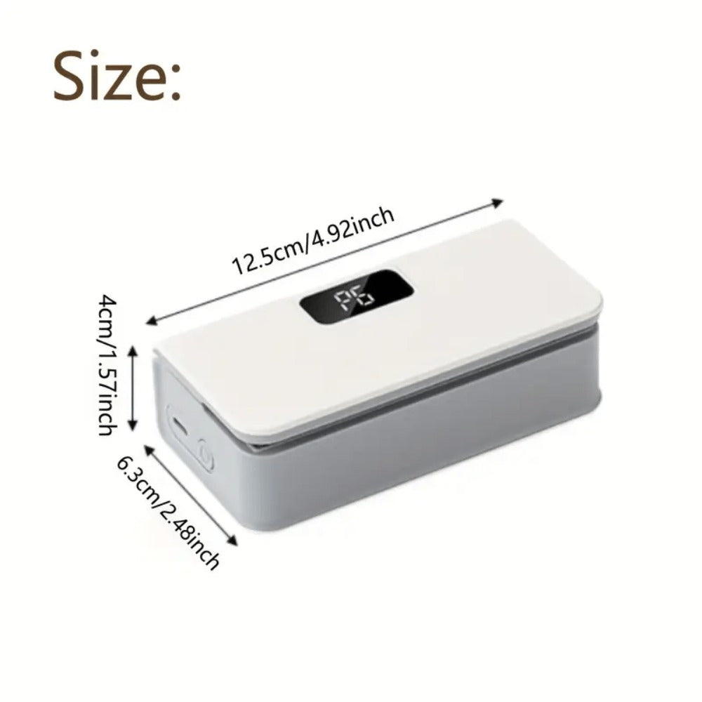 Portable Mini Bag Sealer USB Rechargeable ¨C Handheld Food Sealer with Built-In Cutter for Fruits, Vegetables, Snacks & Chips ¨C Compact Kitchen & Outdoor Picnic Sealing Tool, White & Blue